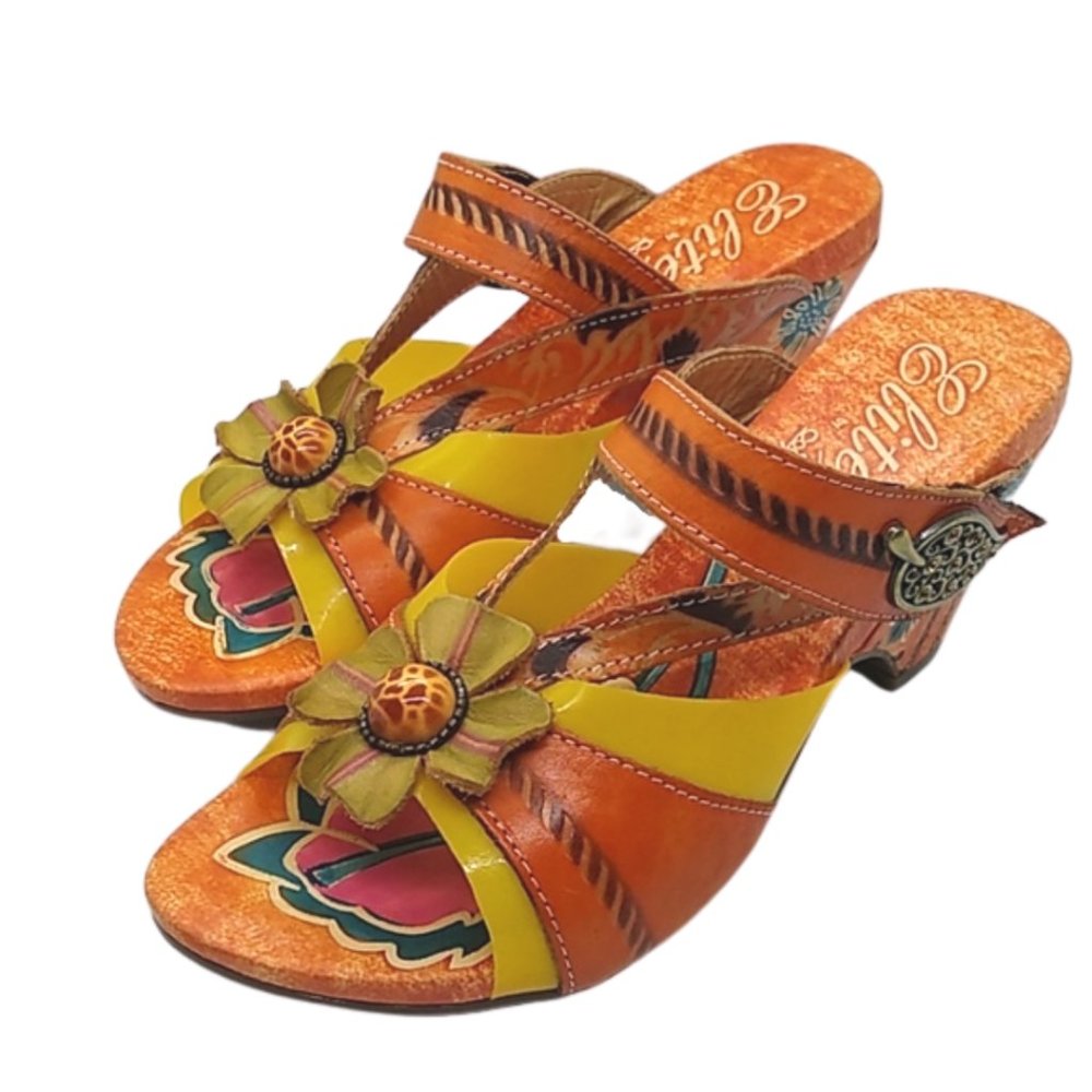 Elite by Corkys Camden Leather Boho Slide Sandals